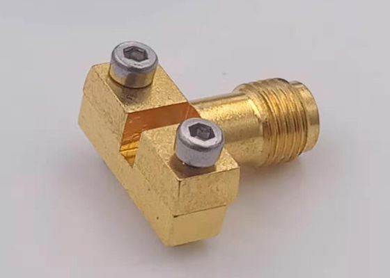 40GHz 2.92mm Female End Launch Connector Gold Plated With Block For PCB Test