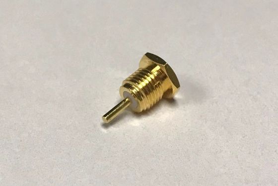 Nut Mounting Trf Coaxial Cable Connectors MCX Female Straigh Gold Plated
